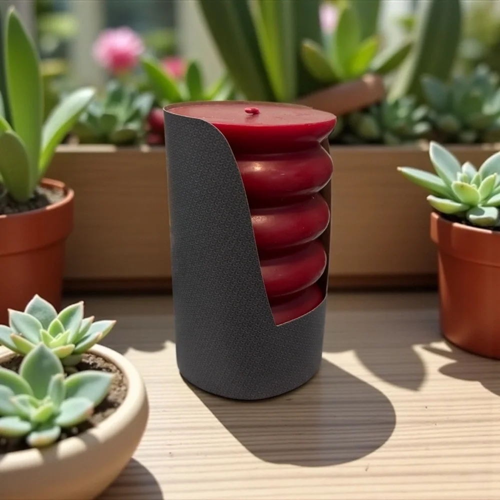 Better Homes And Gardens Red Pillar Candle For Home Decor